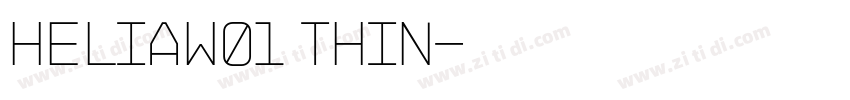 HeliaW01 Thin字体转换